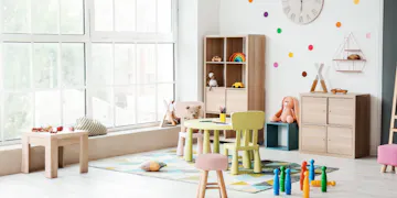This is a great example of how some principles of Reggio Emilia can contribute to your playroom ideas!