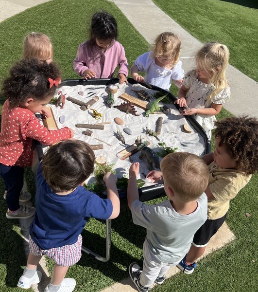 Little learners using the Reggio Emilia approach.