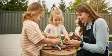 This photo displays our reggio emilia curriculum in action!
